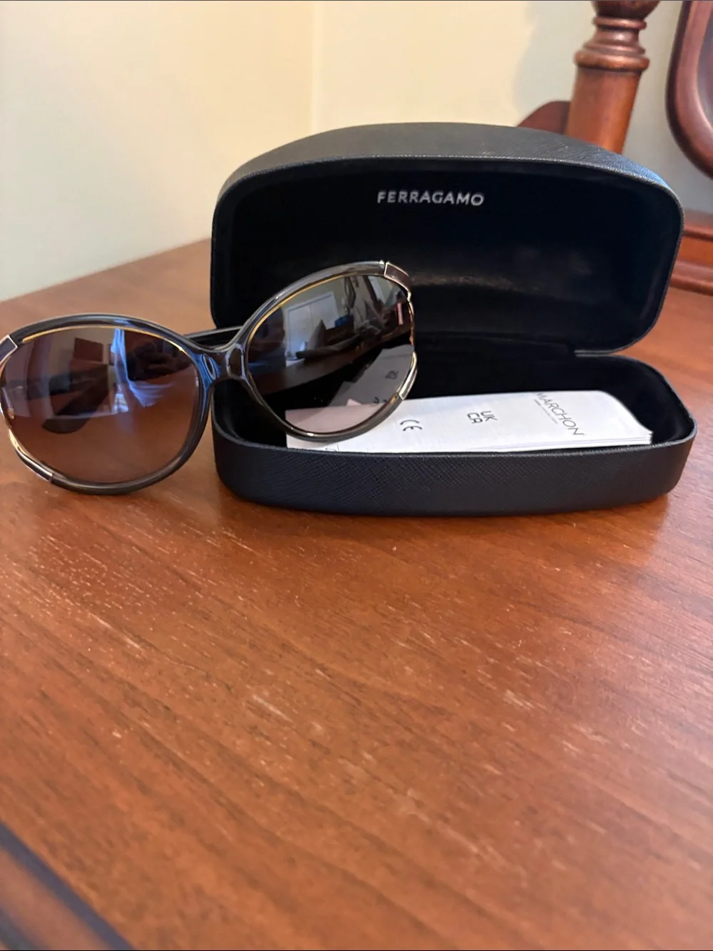 Salvatore Ferragamo Oversized Brown Gradient Frame Sunglasses